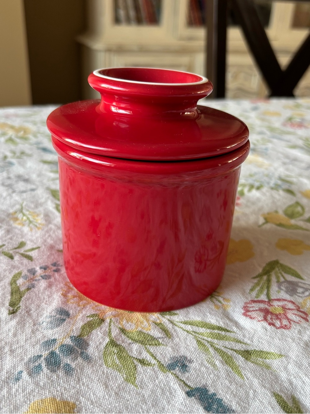 Red Ceramic Butter Bell